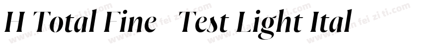 H Total Fine   Test Light Italic字体转换